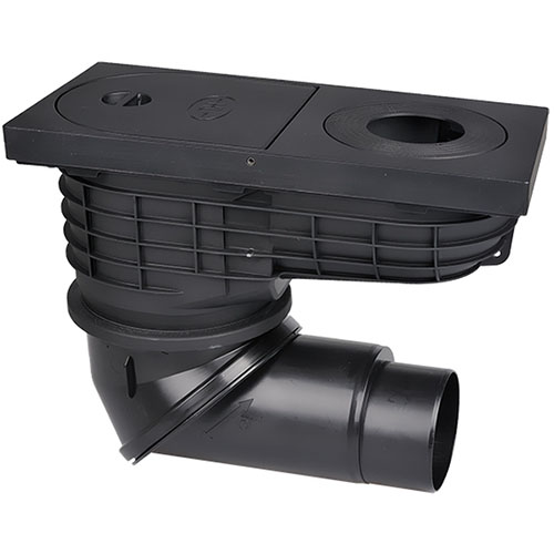 HL600NG Дождеприемник с чугунным верхом с двумя шарнирными соединениями DN110/125